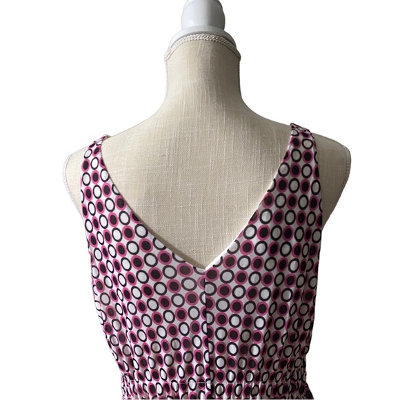 Michael Kors Pink White Black Polka Dot All Over Halter V-Neck Mini Dress M NWT - Picture 5 of 10